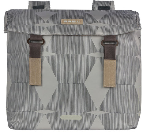 Basil dubbele fietstas Elegance 40l taupe