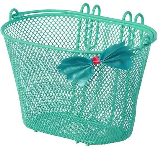 Basil Jasmin Bow-tie - kinderfietsmand - voorop - mint