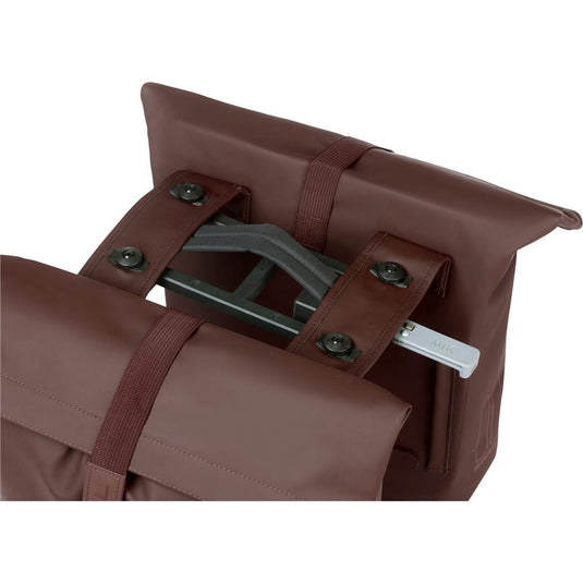 Basil Tas City Dubbel MIK Vegan Leather | Roasted Brown