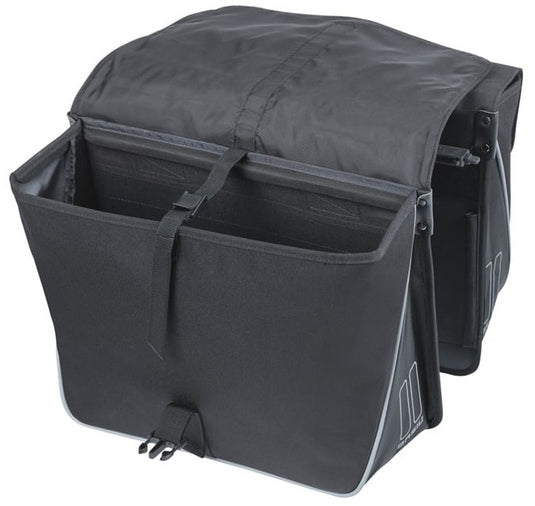 Basil dubble fietstas forte mik 35 liter 15 x 38 x 30 cm - zwart