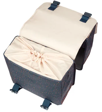 Basil dubbele fietstas flair 35 liter - navy