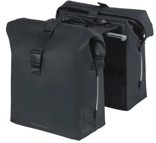 Basil dubbele fietstas soho nordlicht mik 41 liter - zwart