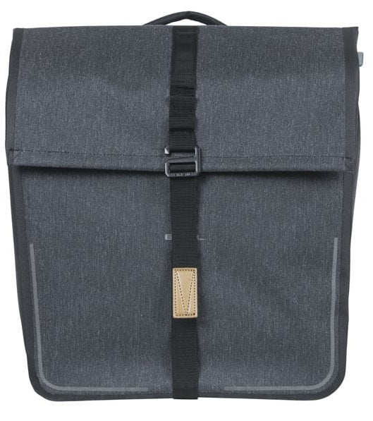 Load image into Gallery viewer, Basil dubbele fietstas urban dry mik 50 liter - charcoal
