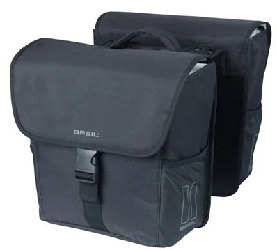 Basil tas go mik 2.0 dubbel zwart | 32l