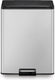 Eko - essential recycler pedaalemmer 20+20 liter - stainless steel - mat rvs - prullenbak