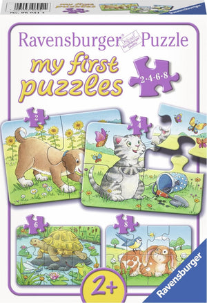 Ravensburger schattige huisdieren- my first puzzels -2+4+6+8 stukjes - kinderpuzzel
