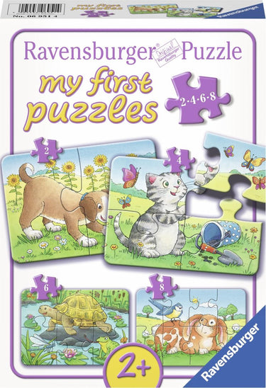 Ravensburger schattige huisdieren- my first puzzels -2+4+6+8 stukjes - kinderpuzzel