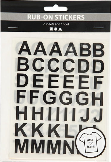 Creativ company cc rub-on letters en cijfers 12x15 cm 2 vellen