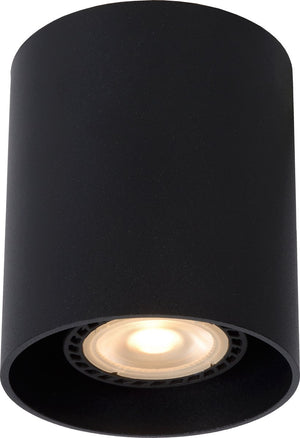 Lucide bodi - plafondspot (plafondlamp) - ø 8 cm - 1xgu10 - zwart