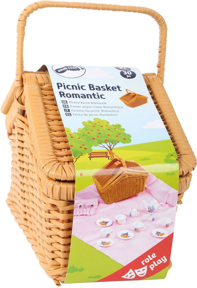 Afbeelding laden in galerijviewer, Small foot - houten picknickmand met servies romantisch, 30dlg.
