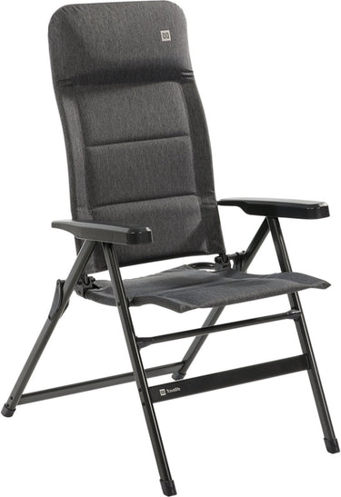 Travellife lago camping standenstoel comfort stormy grey - verstelbaar in 7 standen - water- en uv-bestendig