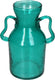 Hd collection vaas glas turkoois 13x13x18cm