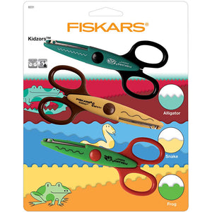 Creativ company fiskars kidzors kartelscharen krokodil slang kikker- 3st.