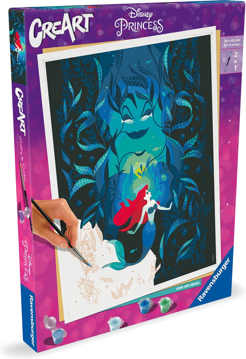 Afbeelding laden in galerijviewer, Ravensburger creart schilderen op nummer - ariel en ursula
