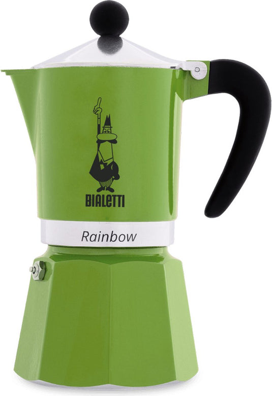 Bialetti rainbow groen 6 kops – espressopot – aluminium – 270 ml