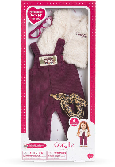 Corolle poppenkleding chique ontdekkingsreiziger set 36cm accessoire.