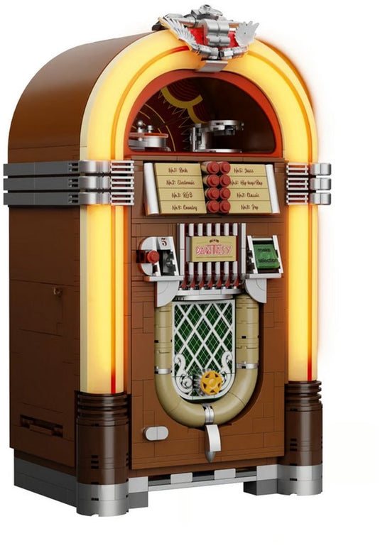 Pantasy 85020 classi retro jukebox bouwset | mega icons creator modelbouw | console computer constructie educatief speelgoed bouwpakketten voor volwassenen kinderen | diy expert muziekdoos gechikt voor lego | bouwdoos met 1273 bloks