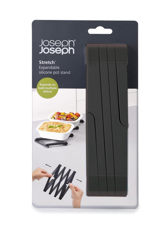 Joseph joseph uitschuifbare pannenonderzetter – hittebestendig siliconen materiaal – zwart