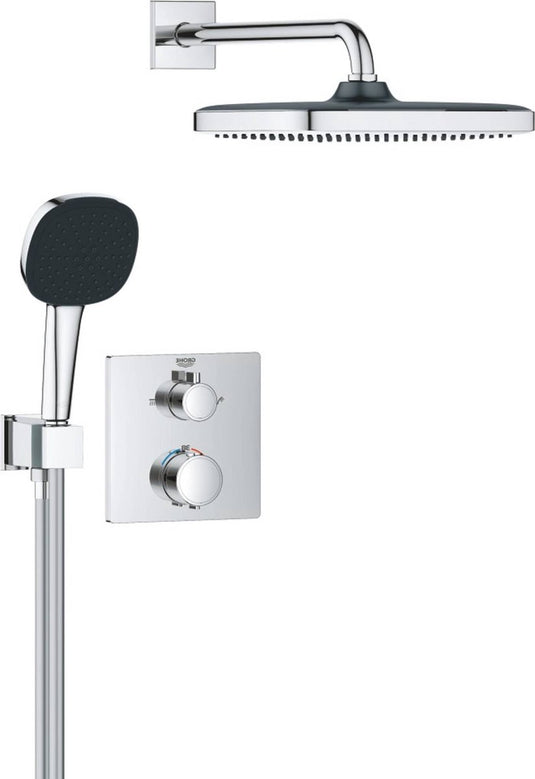 Grohe precision inbouw douchesysteem - vierkant bedieningspaneel - chroom