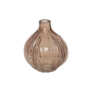 Countryfield vaas eline s bruin glas ø12xh14cm