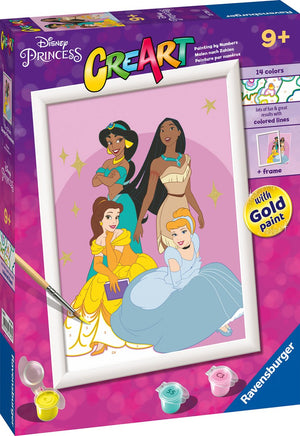 Ravensburger creart disney princesses - schilderen op nummer voor kinderen