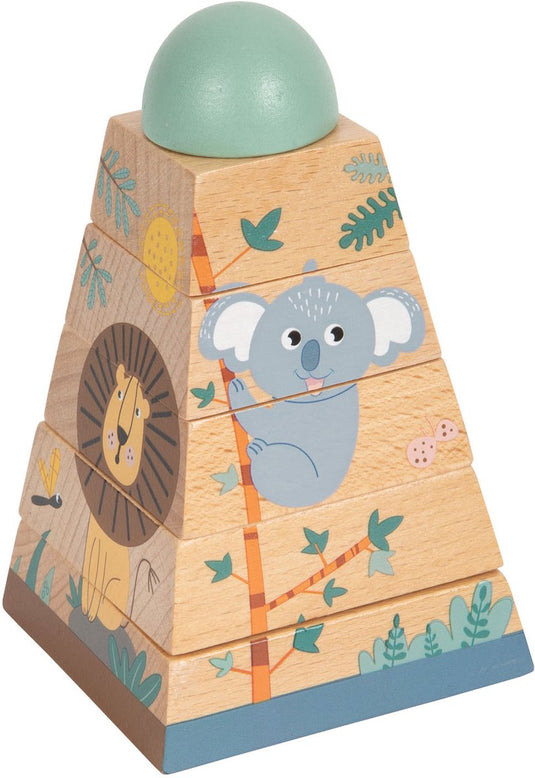 Small foot - stapeltoren safari, 6dlg.