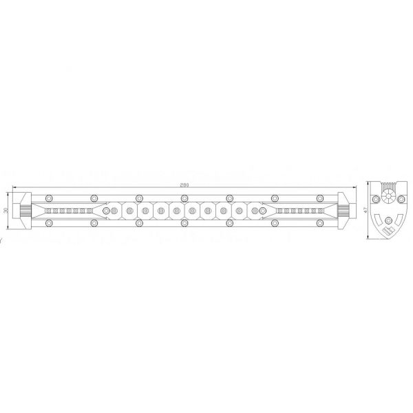 Load image into Gallery viewer, Werklamp spot flood combi 28 cm.
