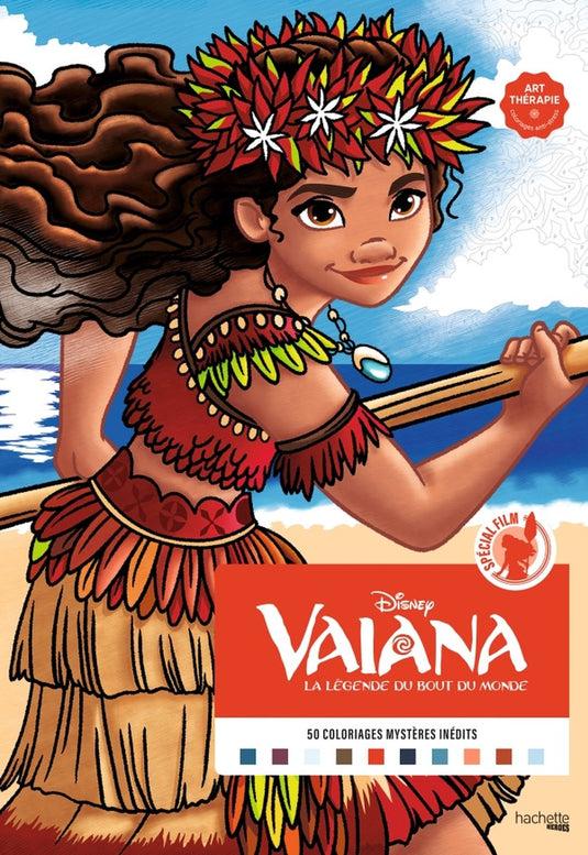 Hachette coloriages mysteres disney vaiana - - kleuren op nummer kleurboek voor volwassenen