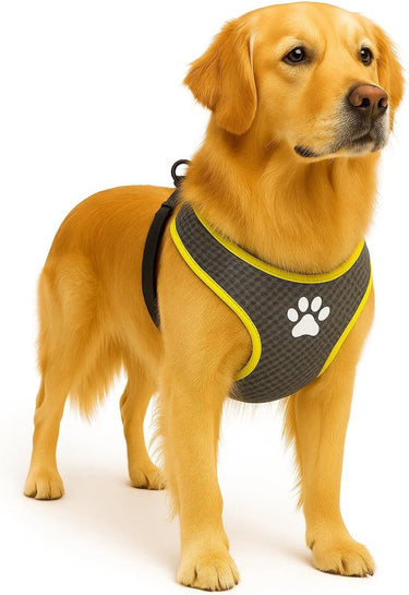 Flamingo harnas hond – honden tuigje – harnas hond anti trek – hondentuigjes – hondentuig anti trek – step go tasha – grijs – maat xl – a:65cm b:90-115cm x 20mm x 5mm