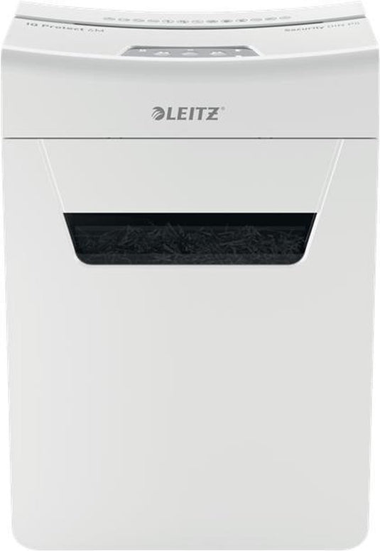 Leitz iq protect premium 6m ultrastille papierversnipperaar - p5 snippers - tot 6 vel - 18l - wit