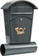 Vorel brievenbus met krantenrol en 2 sleutels - grafiet - 480x280x80 mm