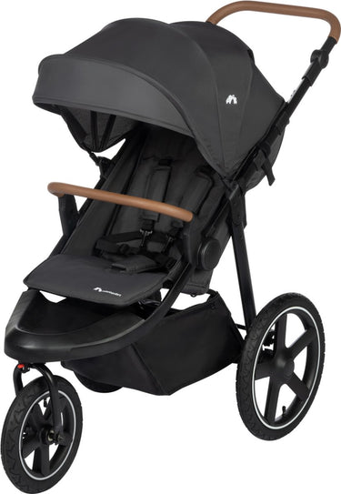 Bebeconfort cloudy kinderwagen - 0-4 jaar(0-22 kg)- mineral graphite - snel inklapbaar - verstelbare duwstang