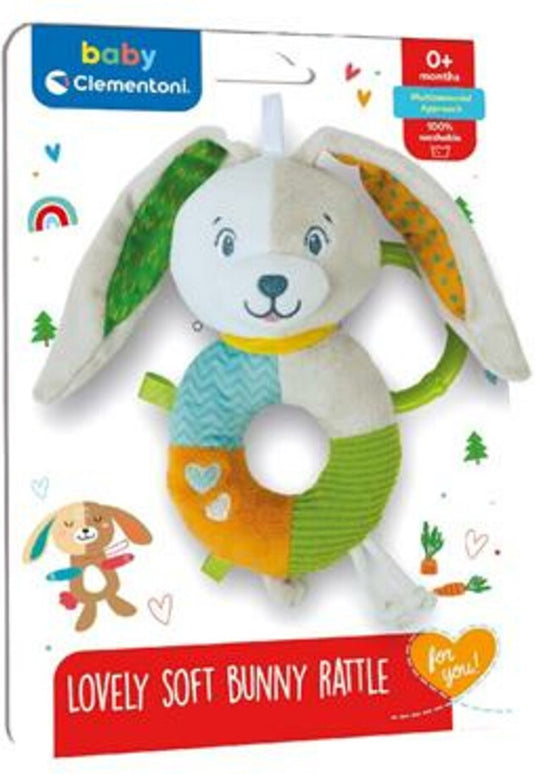 Clementoni baby - pluchen rammelaar konijn