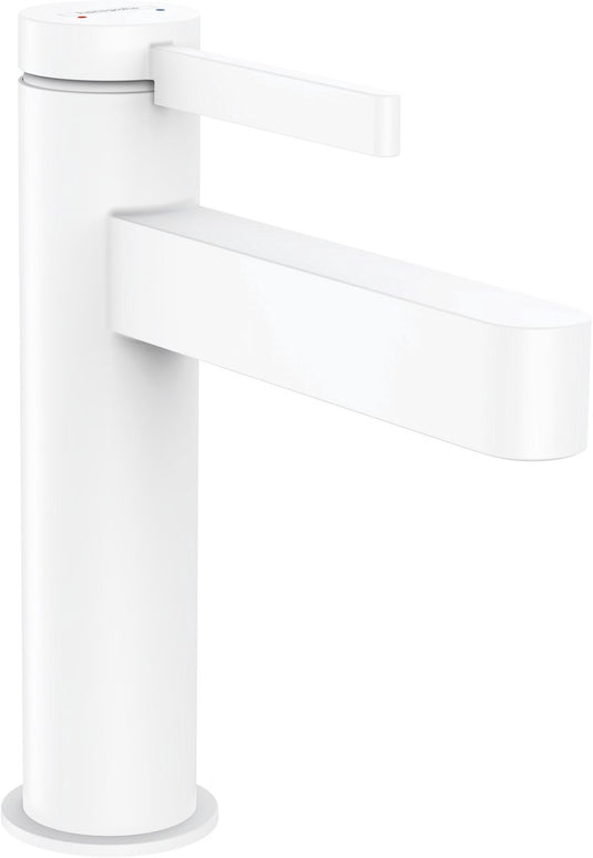 Hansgrohe finoris - wastafelmengkraan - ééngreeps bediening - met afvoerplug - 110mm - mat wit