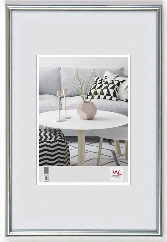 Walther galeria - kunststof lijst - fotoformaat 10x15 cm - zilver
