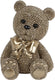 Van manen teddybeer sculptuur goud polystone decoratie 10x8x13cm.