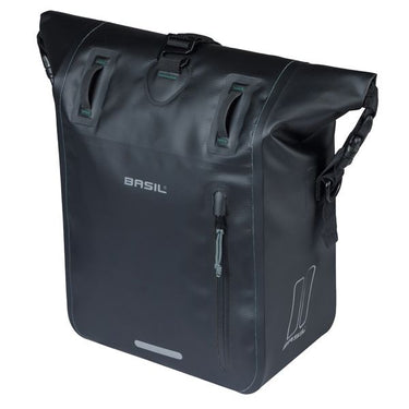 Basil enkele fietstas rivo m tarpaulin mik 12-15l 14 x 25 x 38 cm - zwart