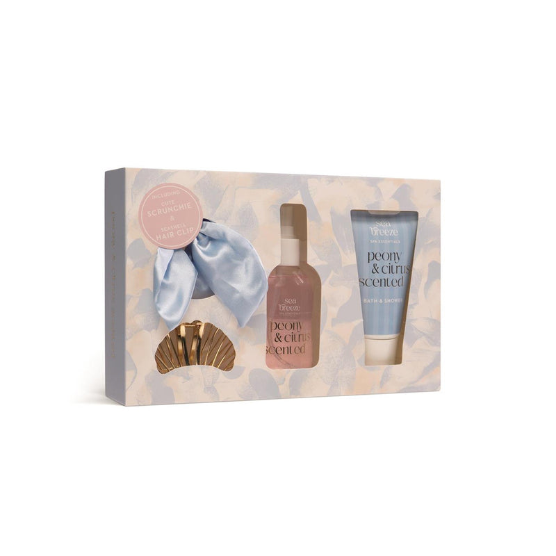 ギャラリービューアに画像をロードする, Source balance bad giftset sea breeze geschenkset met haar accessoires bodymist 100mlbad douche gel 75ml

