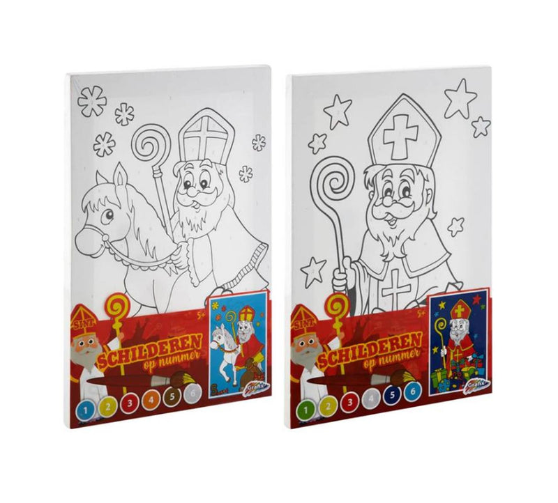 Afbeelding laden in galerijviewer, Grafix sinterklaas canvas schilderen op nummer
