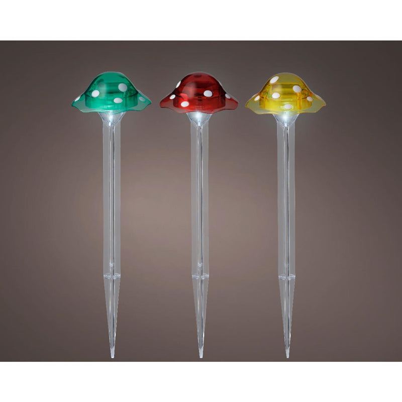 Chargez l'image dans la visionneuse de la galerie, Lumineo solar lamp paddestoel op spies kunststof ã˜8.7x33.5cm multi kleuren
