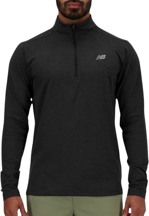 New balance space dye 1 4 zip heren sporttrui - black
