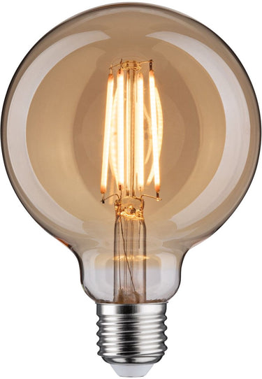 Paulmann 1879 filament 230 v 3-step-dim led globe g95 e27 470lm 6w 1800k dimbaar goud