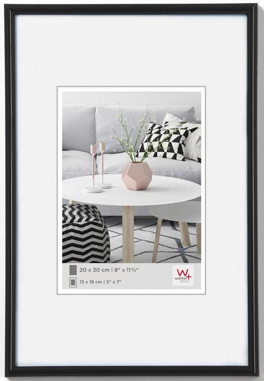 Walther galeria - kunststof lijst - fotoformaat 40x60 cm - zwart
