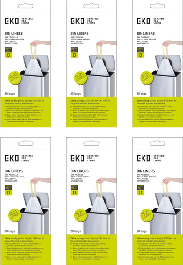Eko - afvalzakken 18-21 ltr (d) (6x20 stuks) - - wit - afvalzak