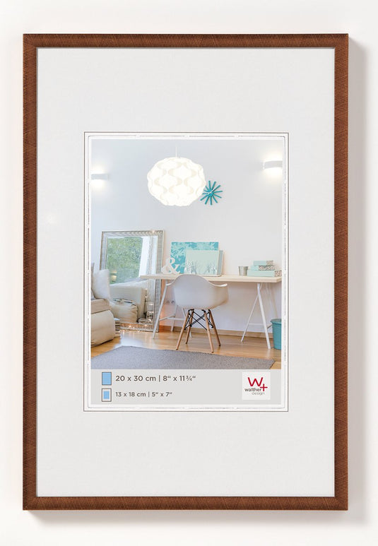 Walther new lifestyle - kunststof lijst - fotoformaat 24x30 cm - brons