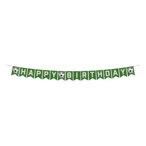 Globos voetbal banner 6 meter happy birthday | 4 stuks