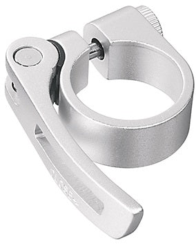 Zadelpenklem Ergotec SCQ-080 ø34,9 mm aluminium met snelspanner - zilver