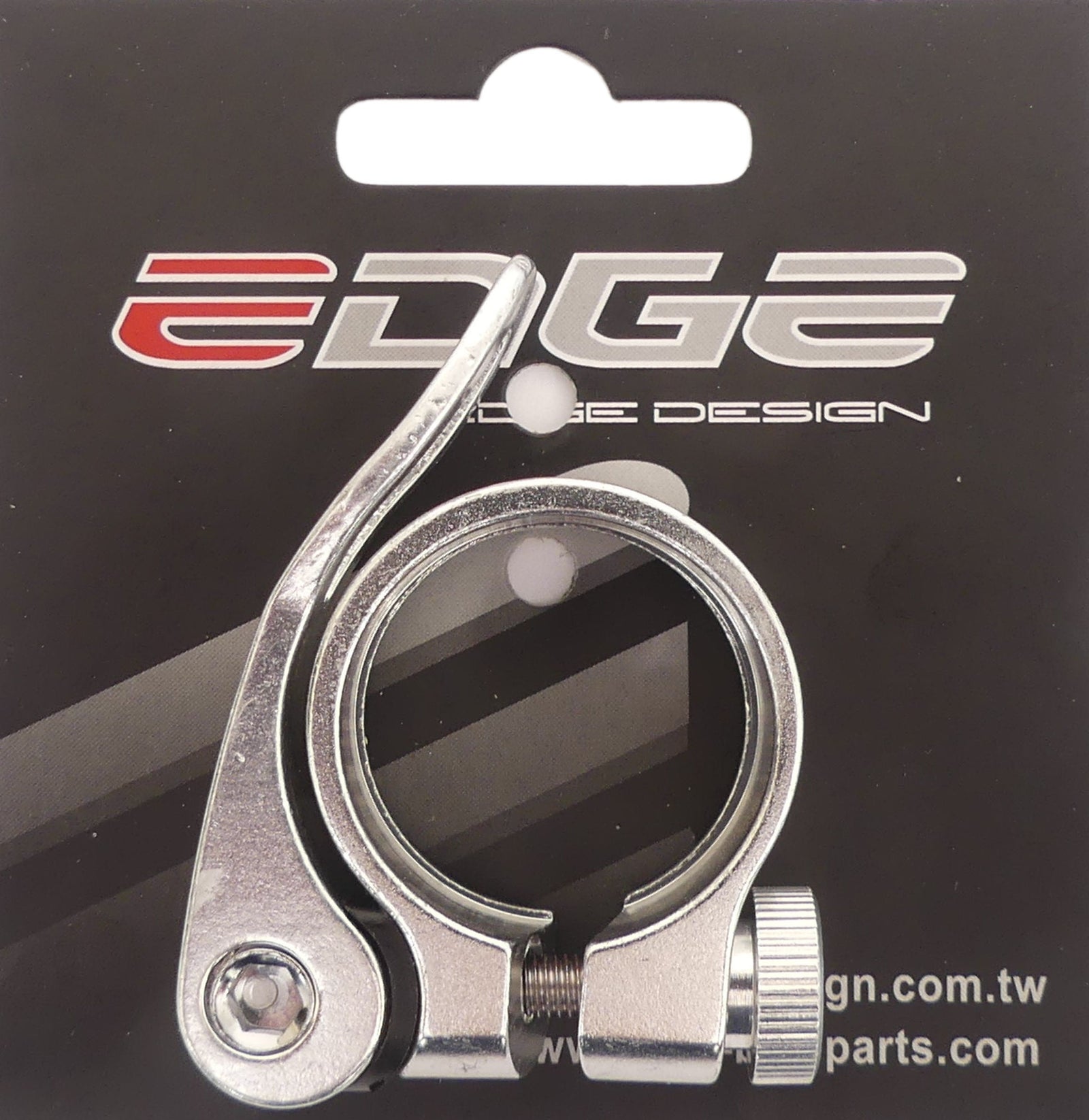 Zadelpenklem ø34,9 mm Edge aluminium met snelspanner - zilver