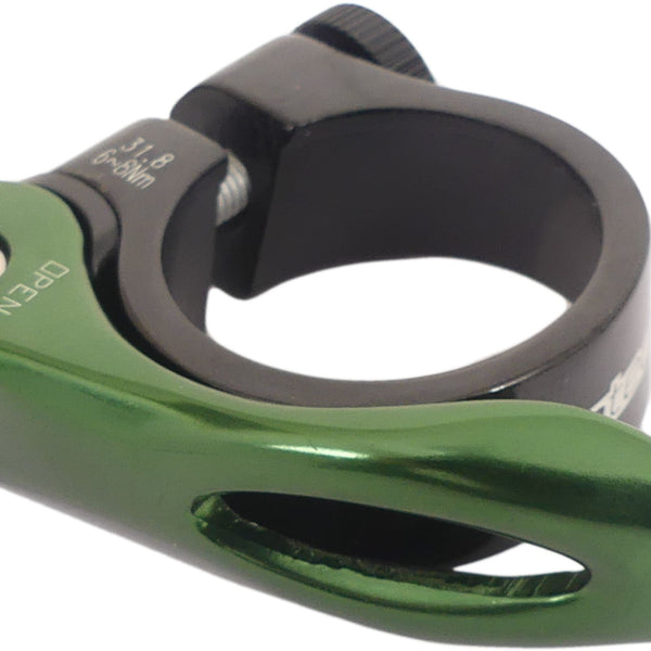 Zadelpenklem Ergotec SCQ-0100 ø31,8 mm aluminium met snelspanner - zwart groen