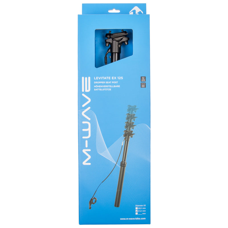 Load image into Gallery viewer, M-Wave Dropper zadelpen Levitate EX 0-125 mm in hoogte verstelbaar ø31.6mm 475 mm
